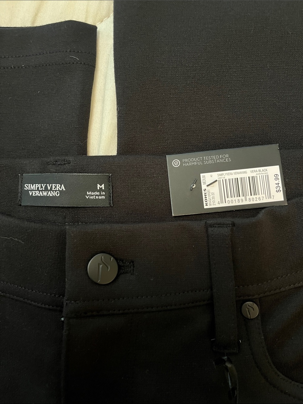 Vera Wang Black Bootcut Cloth Pants - Picture 3 of 7